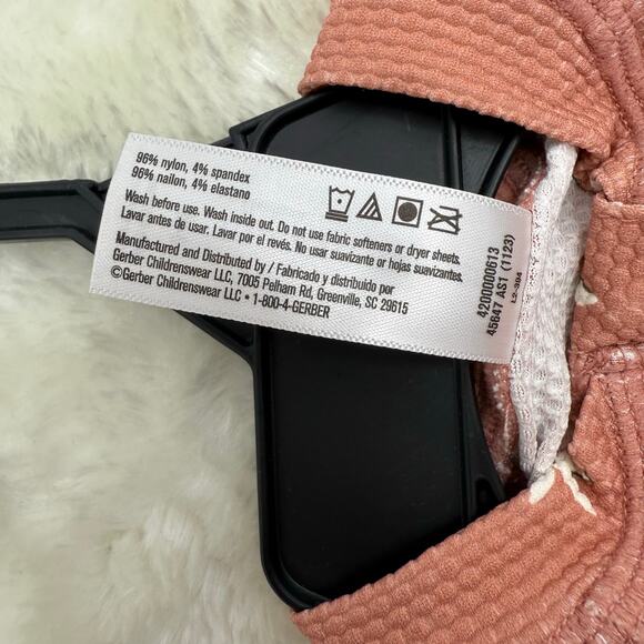 NWT Gerber Modern Moments Toddler Rashguard One-Piece Swimsuit 6/9m - Picture 5 of 8